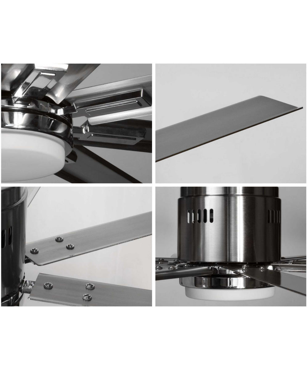 Vast 72" 18W LED Indoor/Outdoor 8-Blade Fan Brushed Nickel