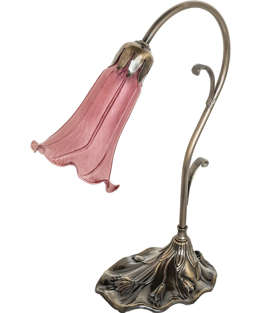 15" High Lavender Tiffany Pond Lily Accent Lamp