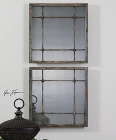 19"H Saragano Square Mirrors Set of 2