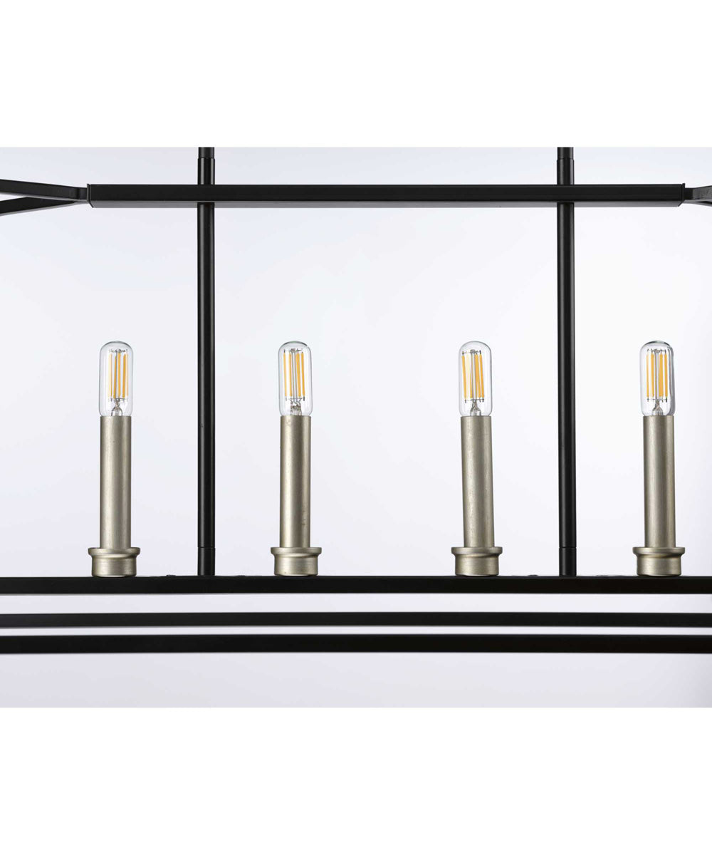 Seneca 6-Light Linear Chandelier Matte Black