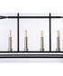 Seneca 6-Light Linear Chandelier Matte Black