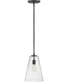 Vance 1-Light Small Pendant in Satin Black
