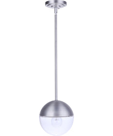 Evie 1-Light Outdoor Pendant Satin Aluminum