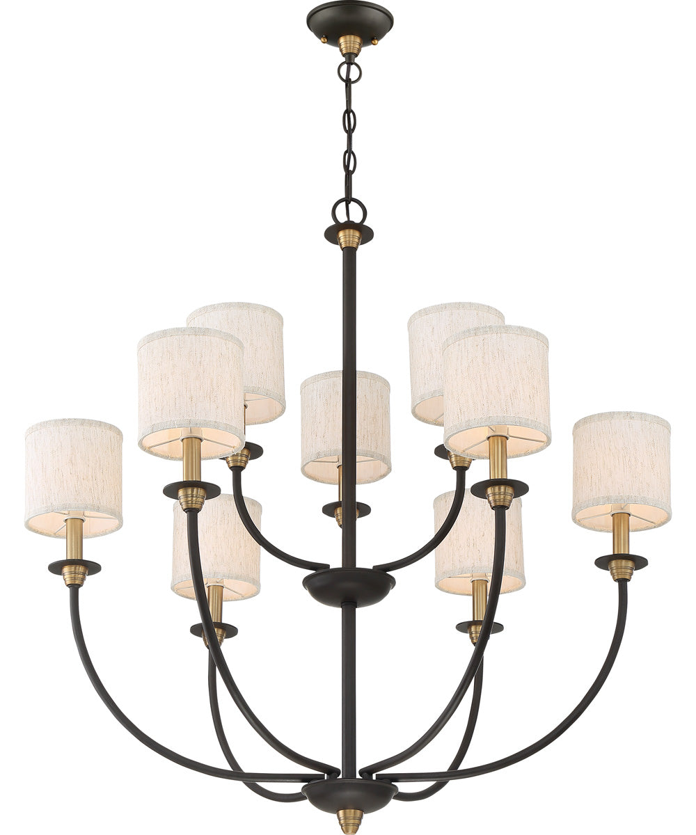 Audley 9-light Chandelier Old Bronze