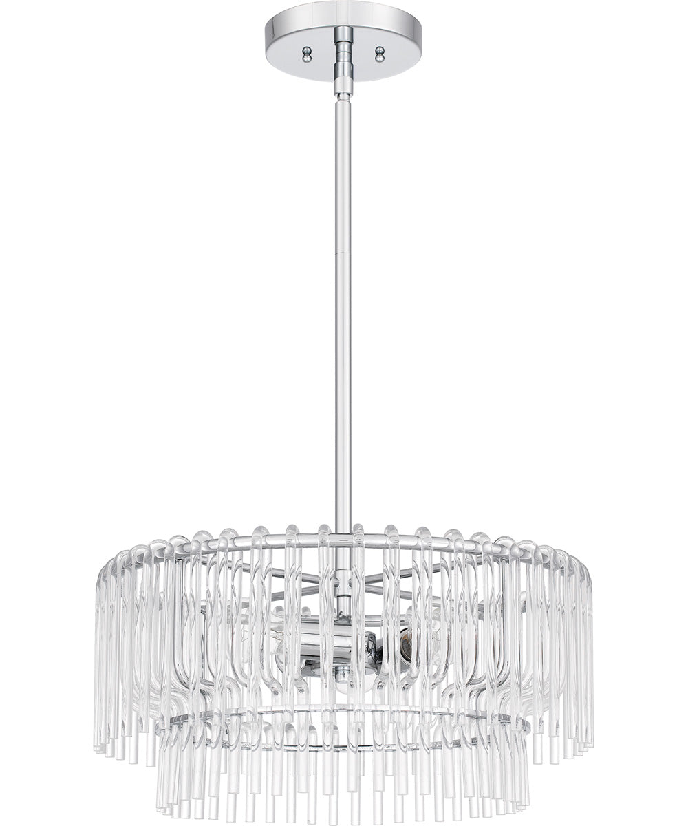 Tayshia Large 3-light Pendant Polished Chrome