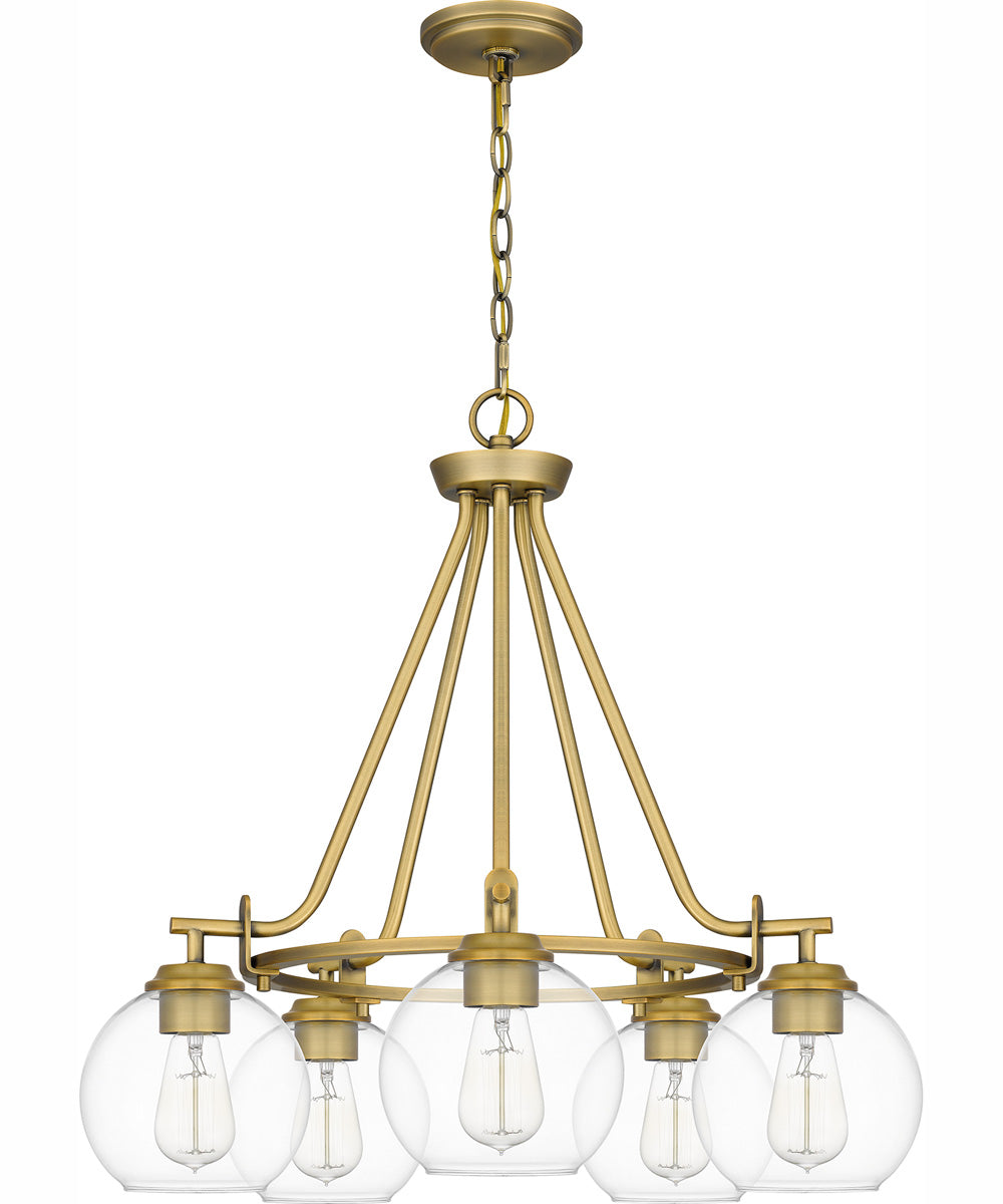 Celadon 5-light Chandelier Aged Brass
