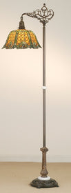 70"H Duffner & Kimberly Shell & Diamond Bridge Arm Floor Lamp