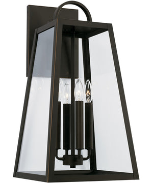 Leighton 4-Light Outdoor Wall-Lantern Rain or Shine - Oiled Bronze