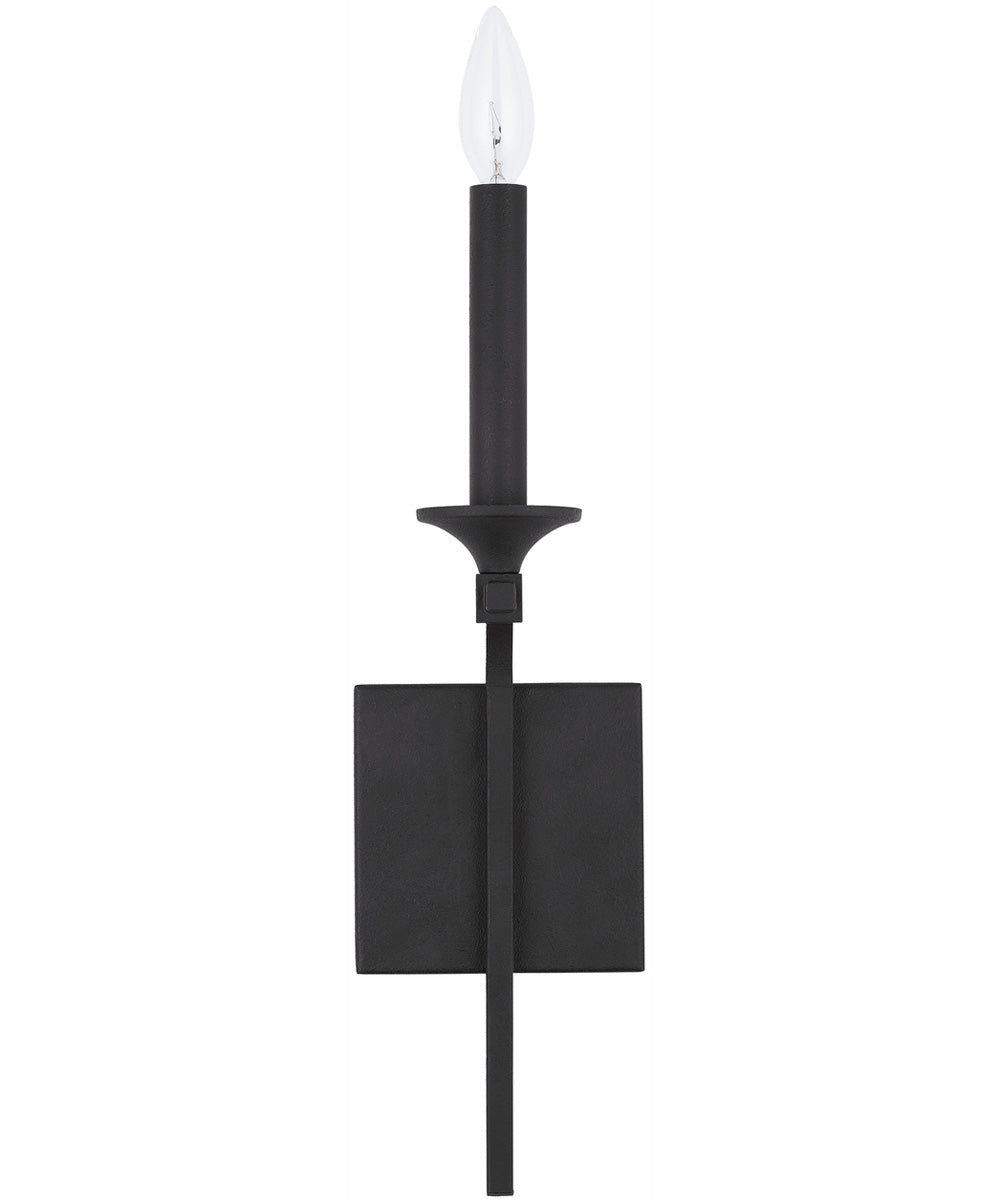 Clint 1-Light Sconce Black Iron