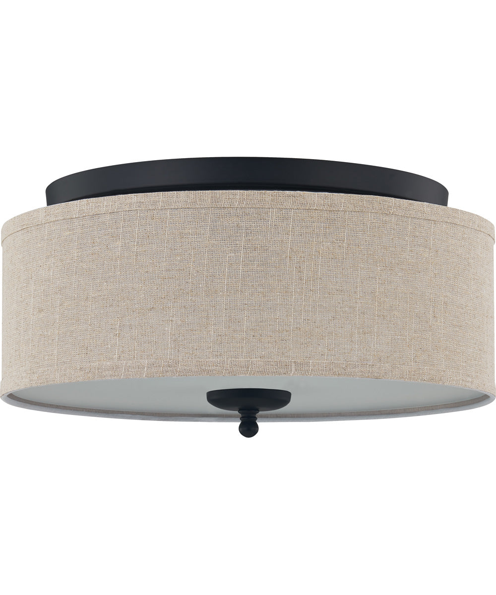 Blanche 3-light Flush Mount Matte Black