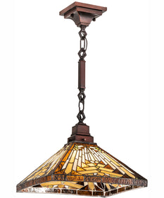 14" Square Nuevo Mission Pendant