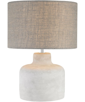 Rockport Table Lamp Polished Concrete/Burlap Shade - Wide