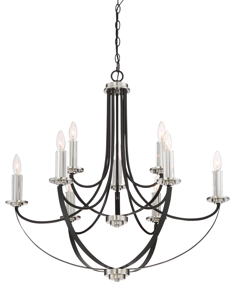 Alana 9-light Chandelier Mystic Black