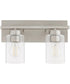 Carter 2-light Bath Vanity Light Satin Nickel