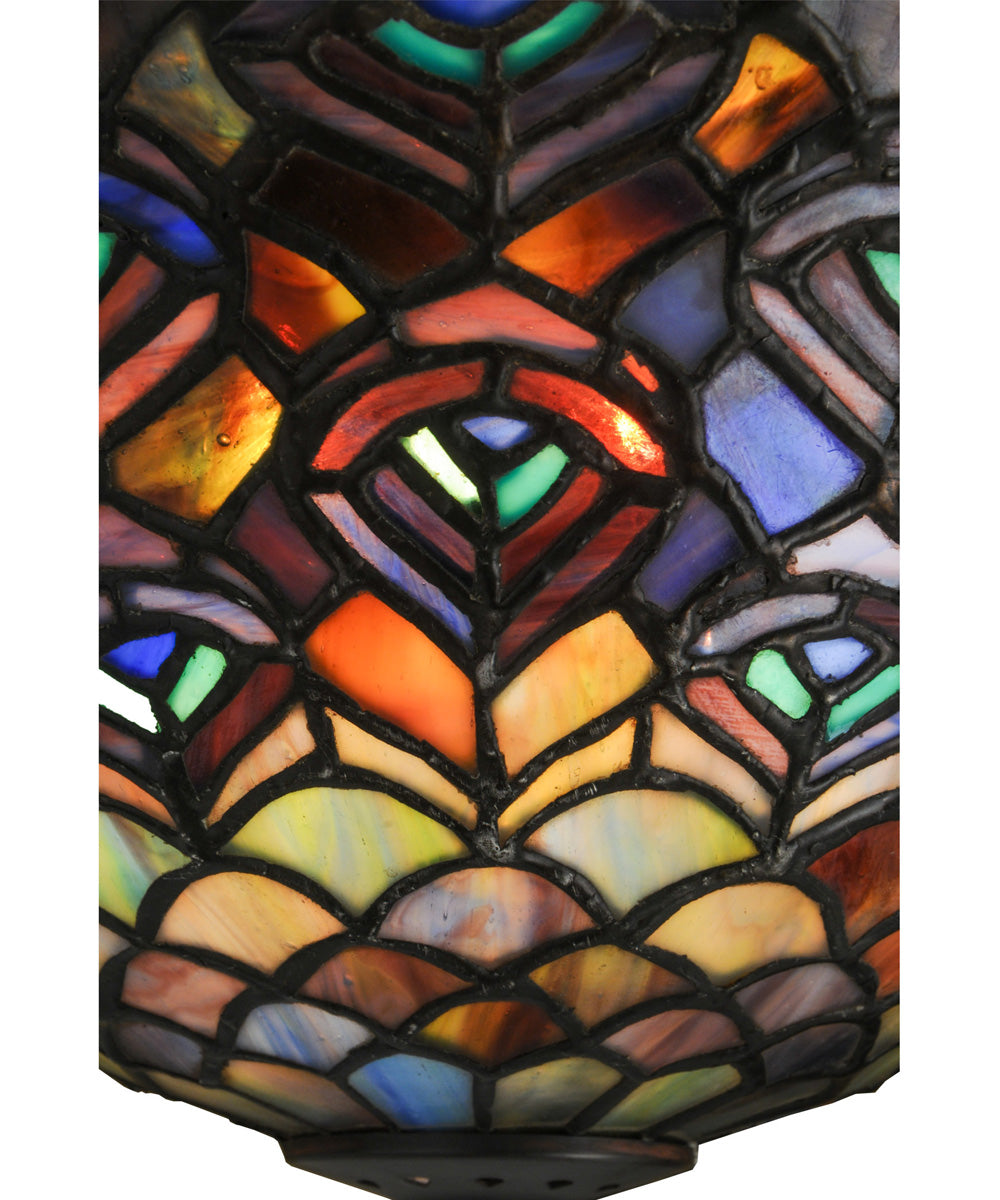 13"W Peacock Feather Wall Sconce