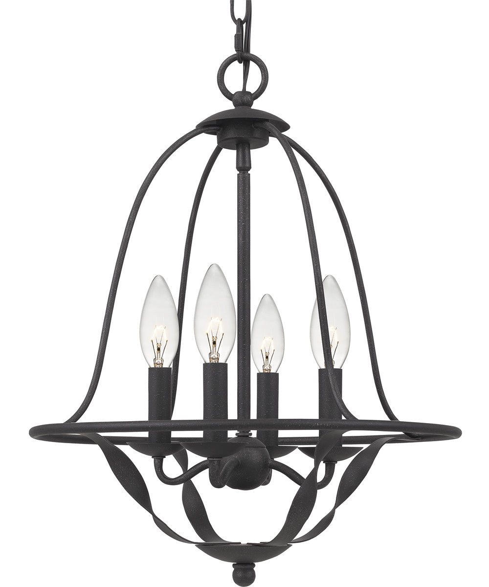 Bradbury 4-light Chandelier Grey Ash