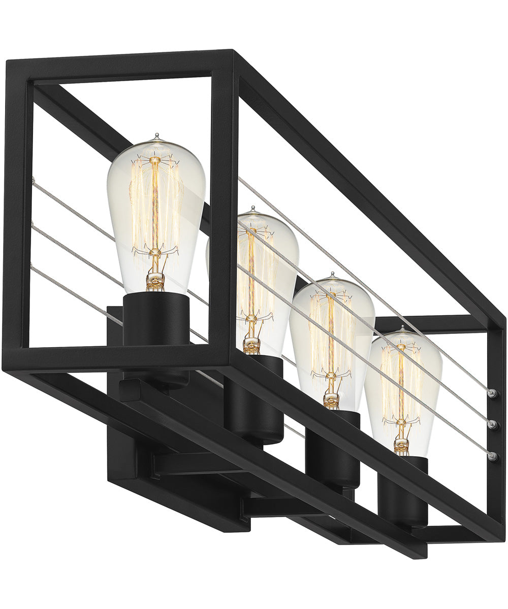 Awendaw Extra Large 4-light Bath Light Matte Black