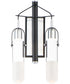 13"W Capsule LED 2-Light Wall Sconce Black / Brushed Aluminum
