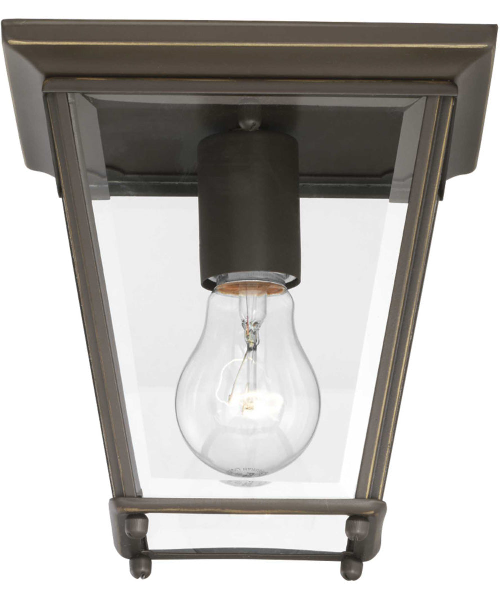 Burlington 1-Light 7" Outdoor Flush Mount Antique Bronze