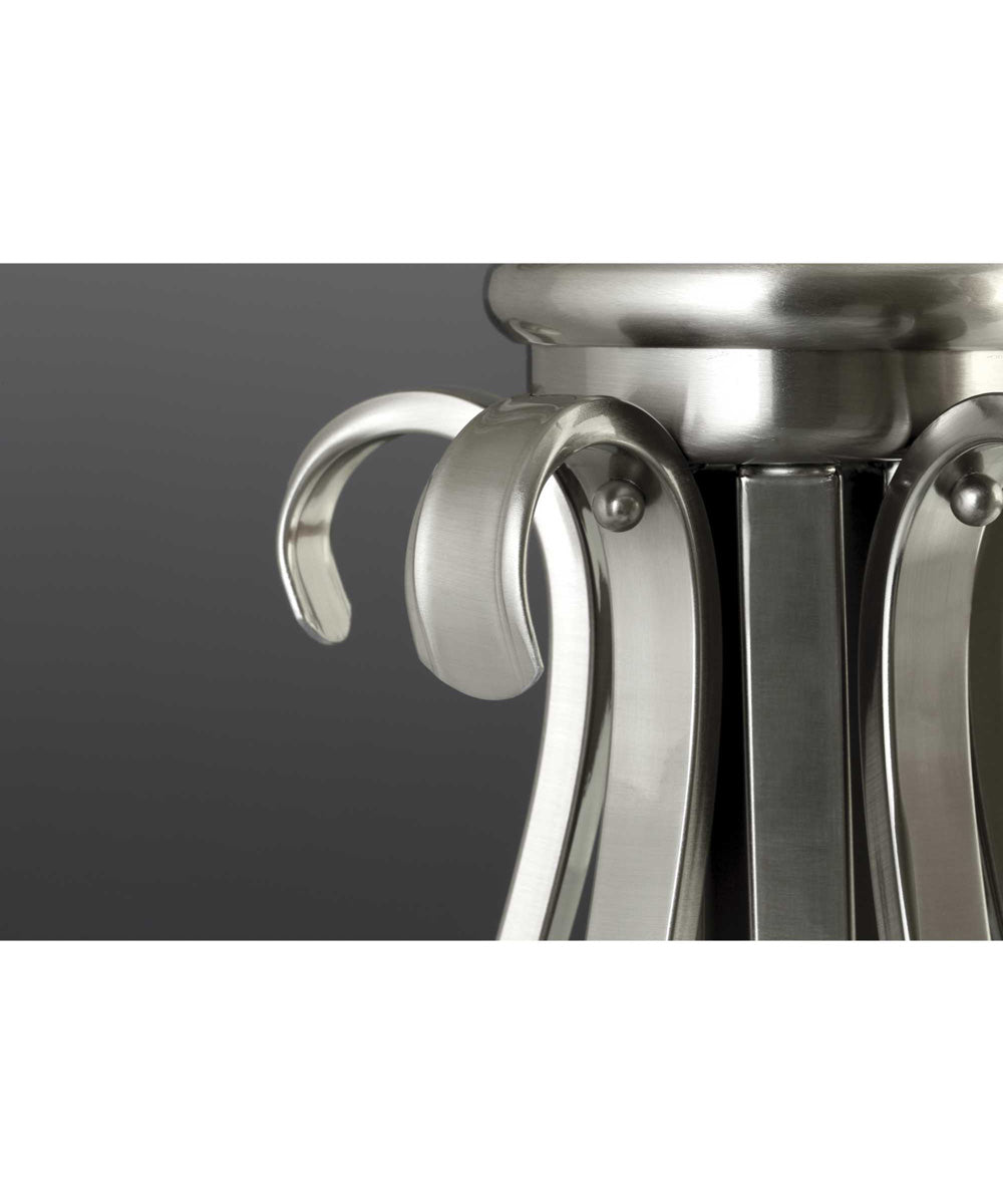 Torino 3-Light Etched Glass Transitional Chandelier Light Brushed Nickel