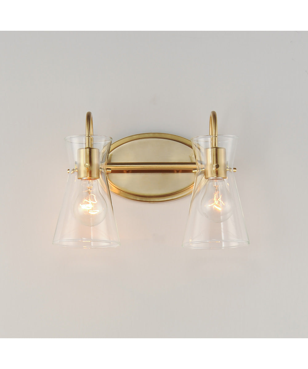 Ava 2-Light Bath Vanity Natural Aged Brass