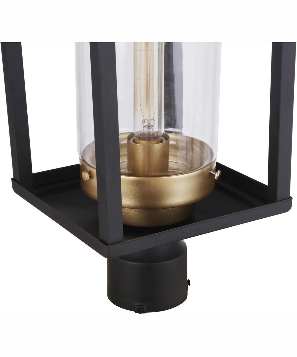 Neo 1-Light Outdoor Post Mount Midnight Satin Brass