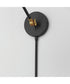 Carillon Articulating Wall Sconce Black / Satin Brass