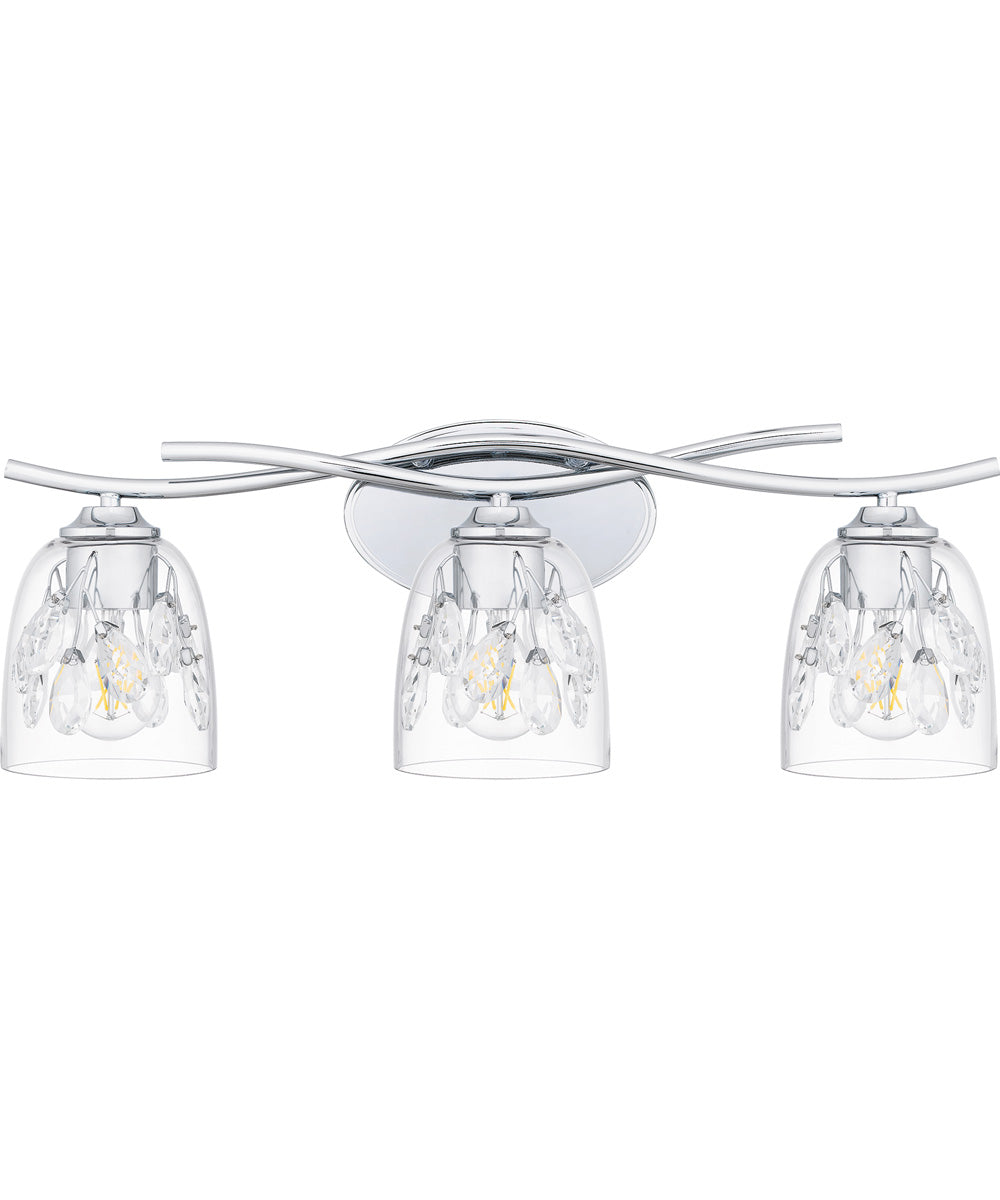 Ansley Large 3-light Bath Light Polished Chrome