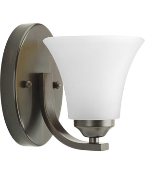 Adorn 1-Light Etched Glass Traditional Bath Vanity Light Antique Bronze