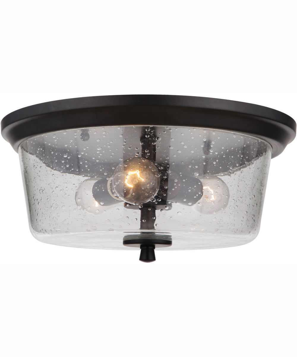 Tyler 3-Light Flush Mount Flat Black