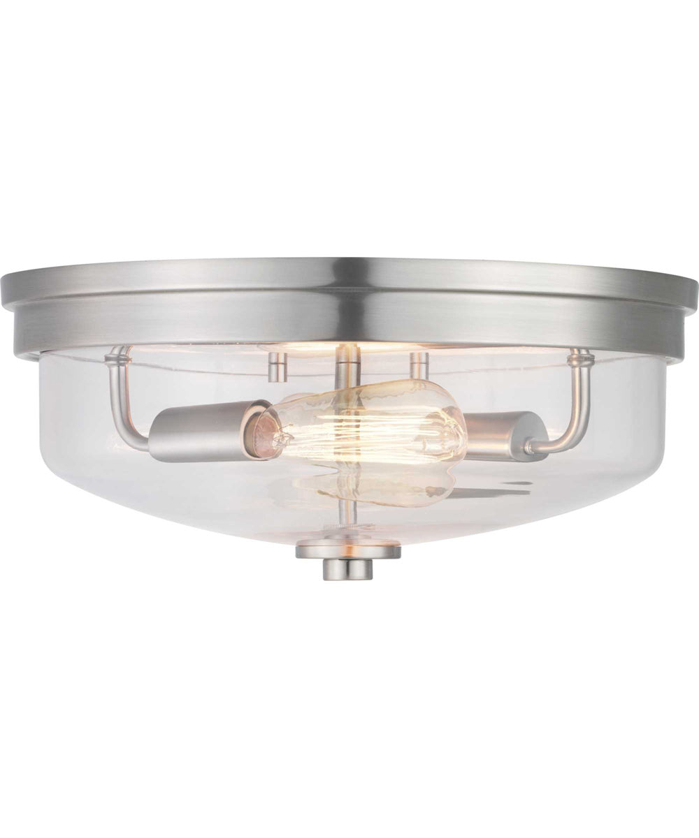Blakely 2-Light 13-5/8" Flush Mount Brushed Nickel