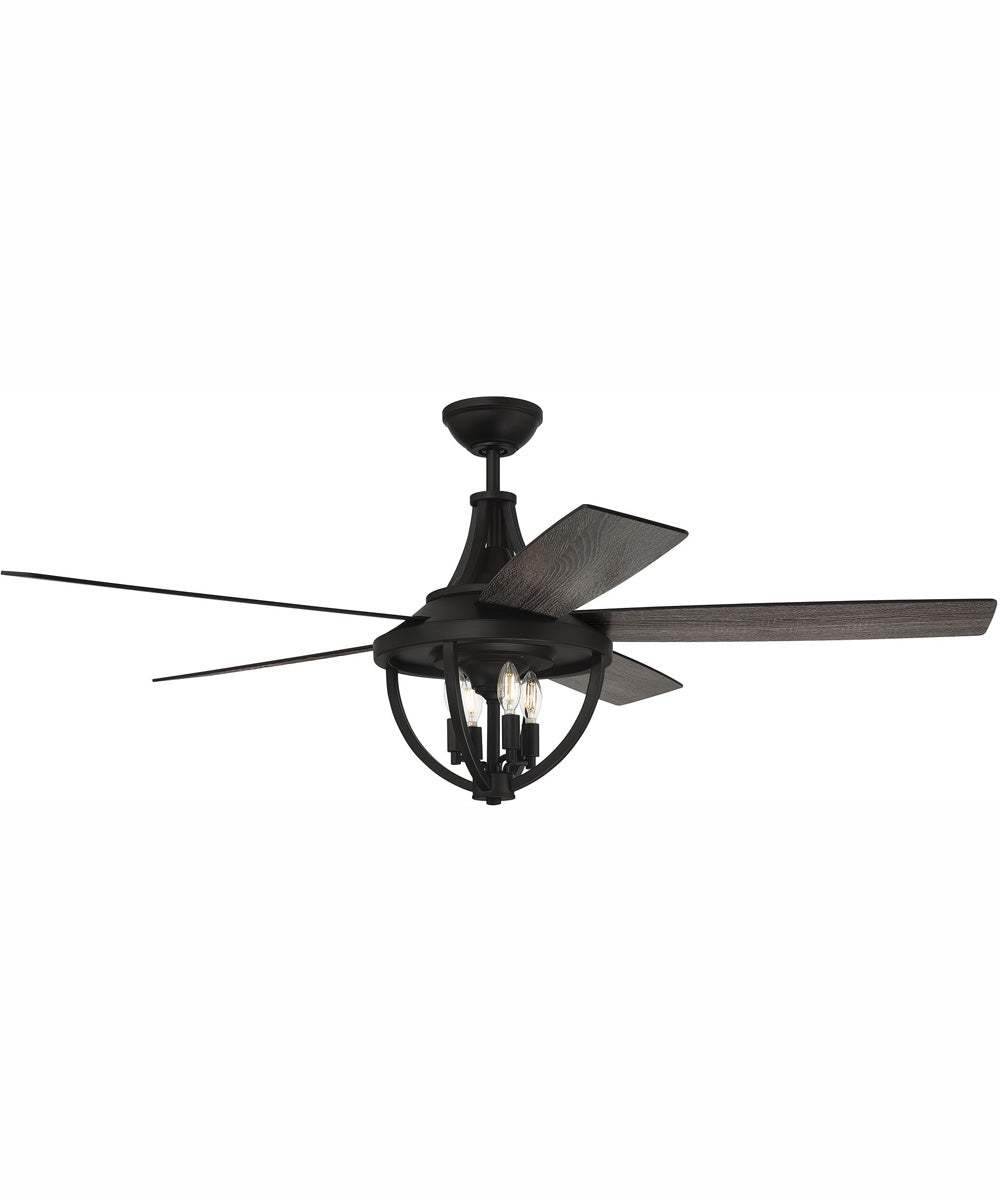56" Nash 4-Light Indoor/Outdoor Ceiling Fan Flat Black