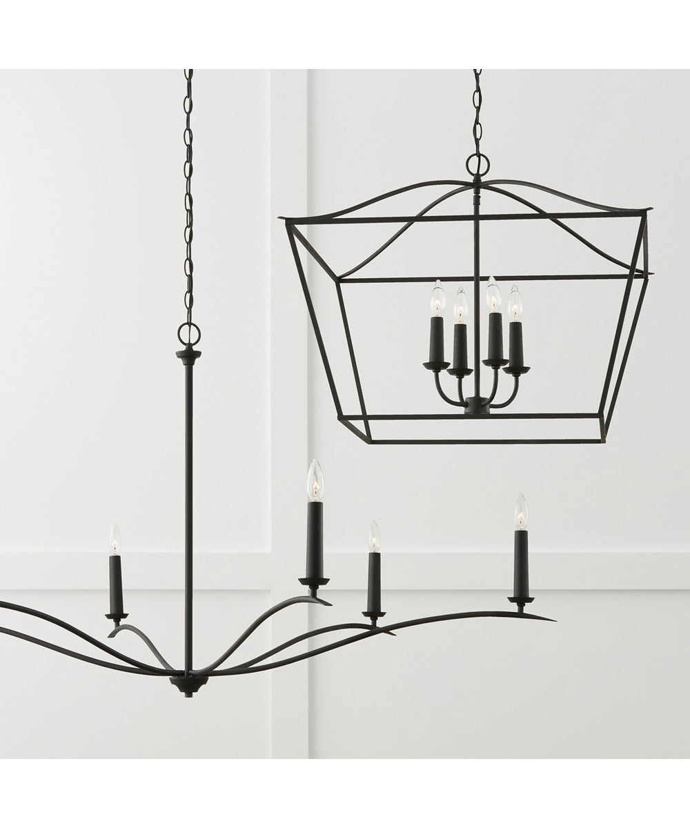 Grady 6-Light Chandelier Black Iron