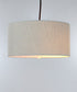 14"W 2 Light Swag Plug-In Pendant  Textured Oatmeal with Diffuser Black Cord