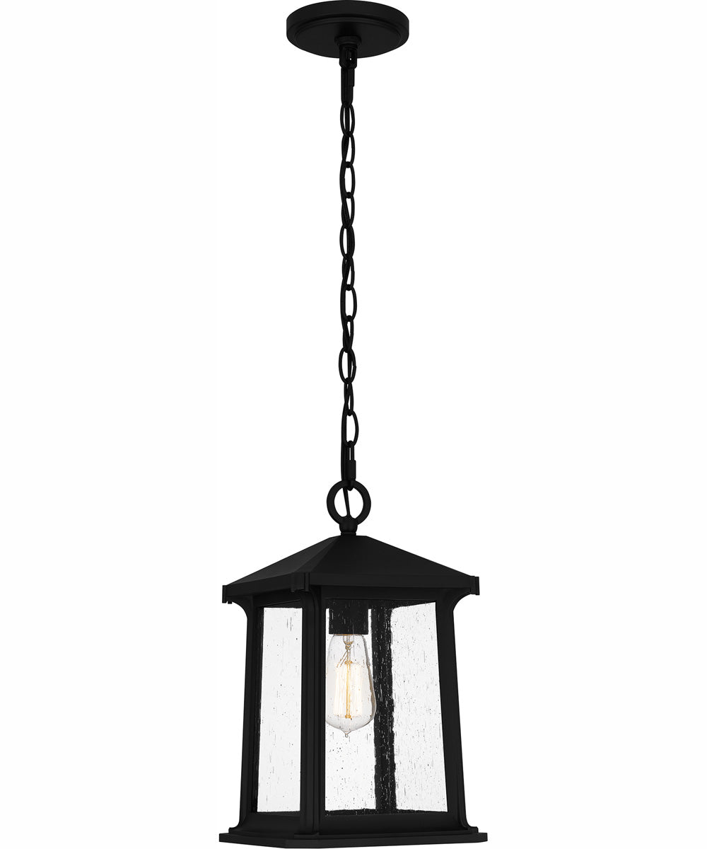 Satterfield Large 1-light Outdoor Pendant Light  Coastal Armour Matte Black