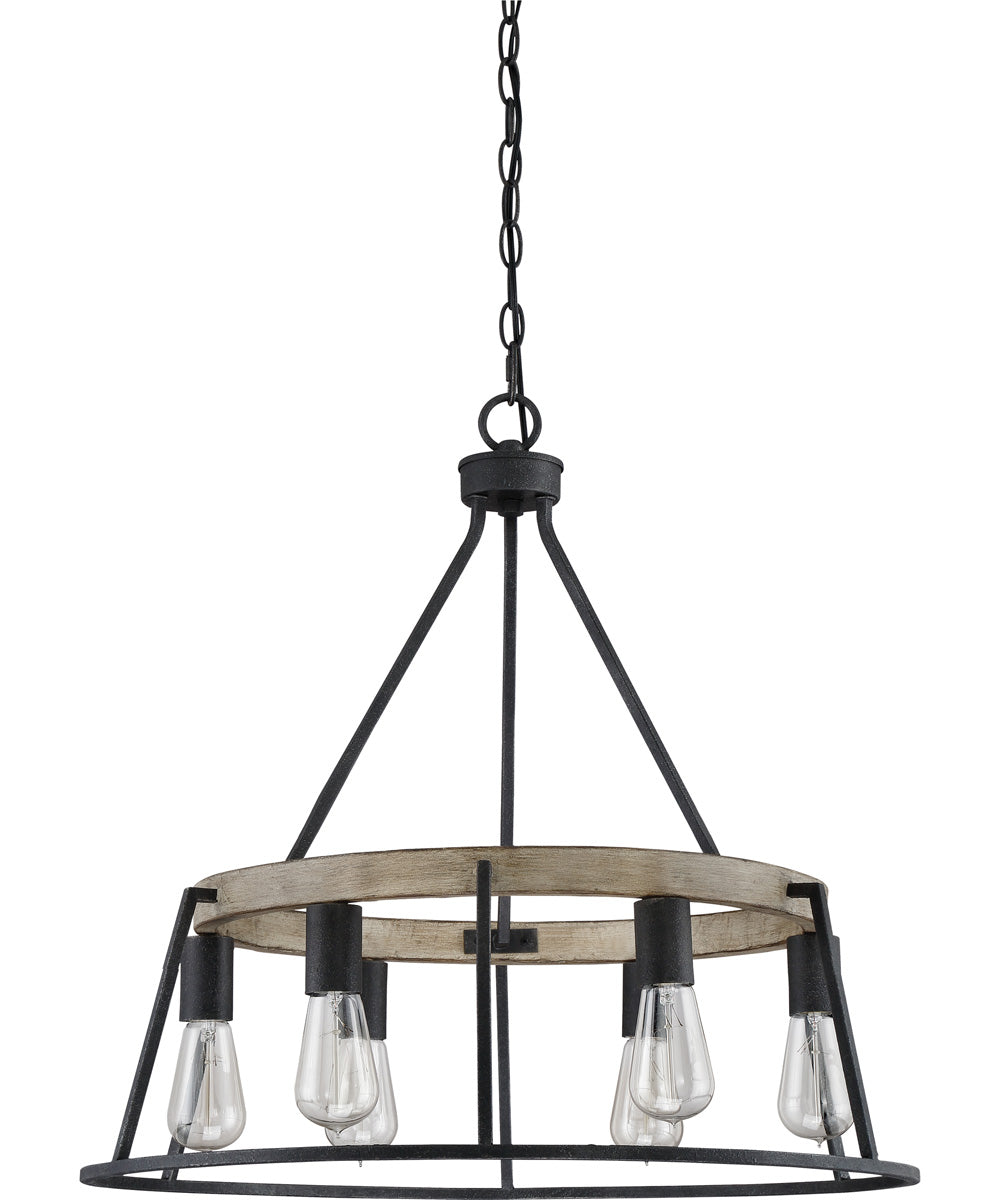 Brockton 6-light Chandelier Grey Ash