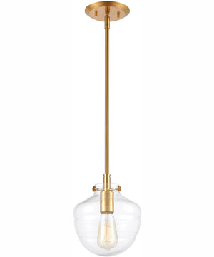 Manhattan Boutique 8'' Wide 1-Light Mini Pendant - Brushed Brass