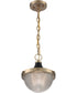 10"W Faro 1-Light Pendant Burnished Brass / Black Accents