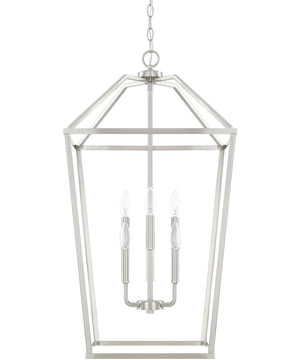 6-Light Foyer In Brushed Nickel