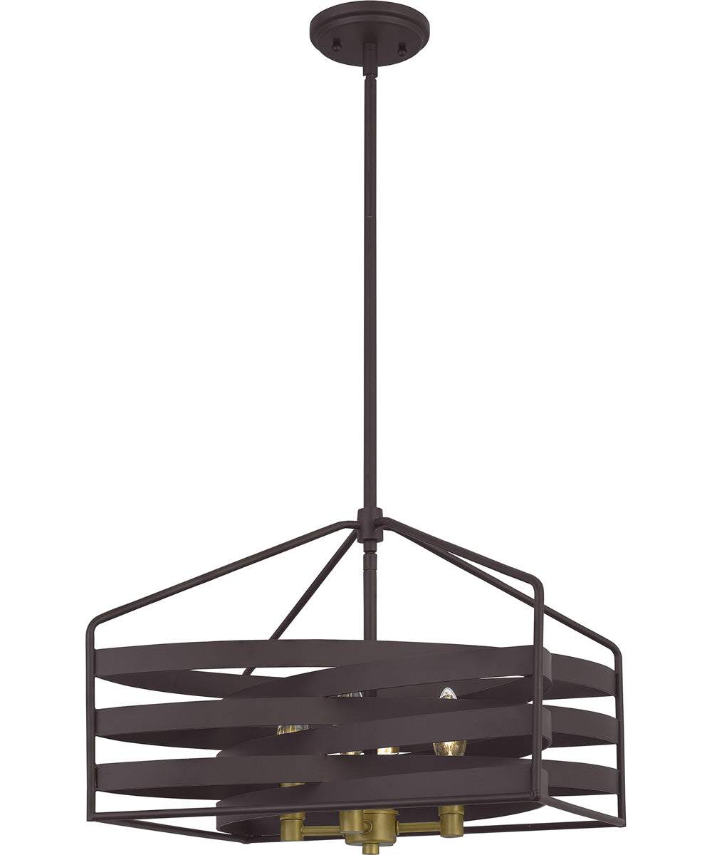 Escher 4-light Pendant Old Bronze