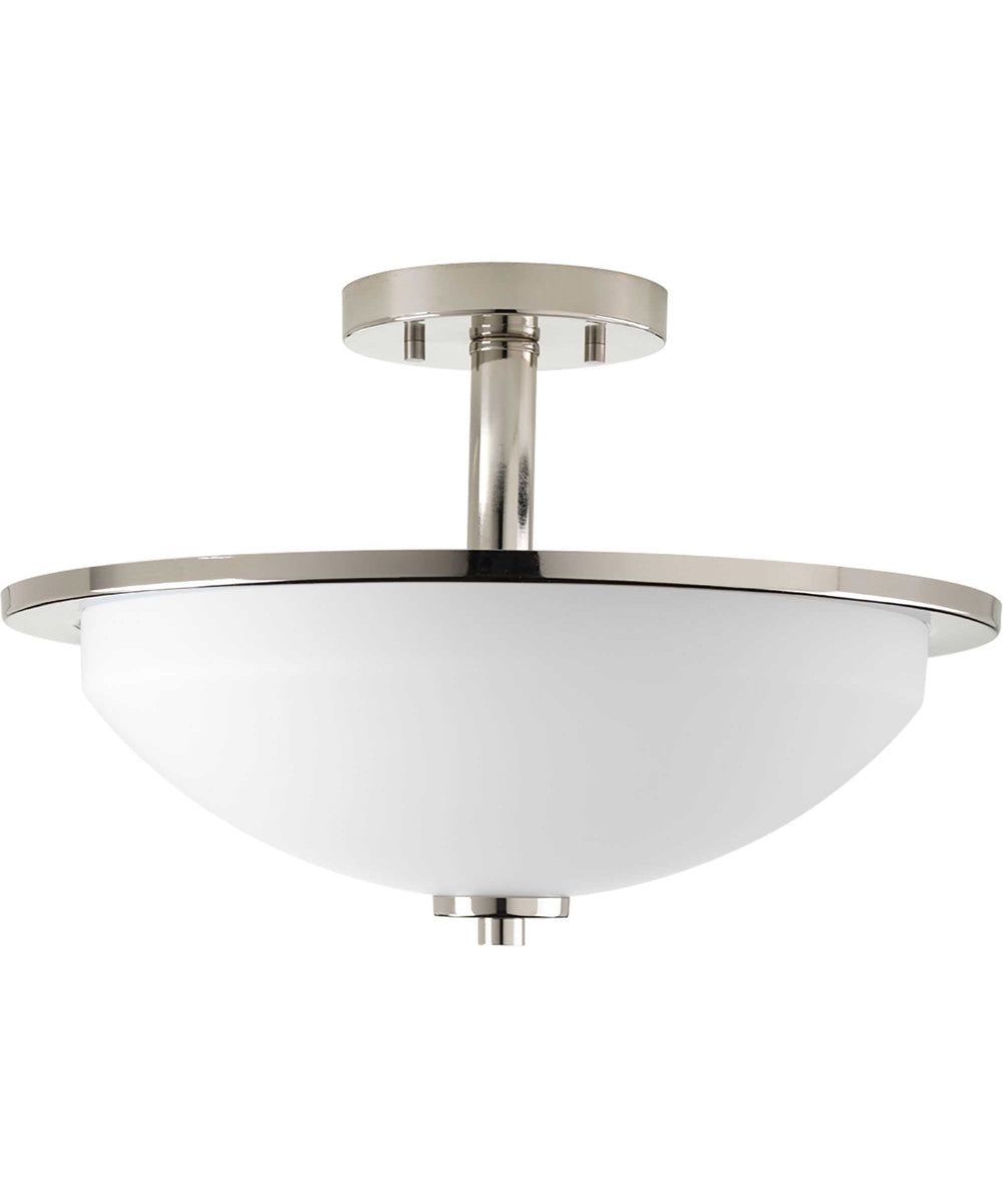 Replay 2-Light 14-3/4" Semi-Flush Polished Nickel
