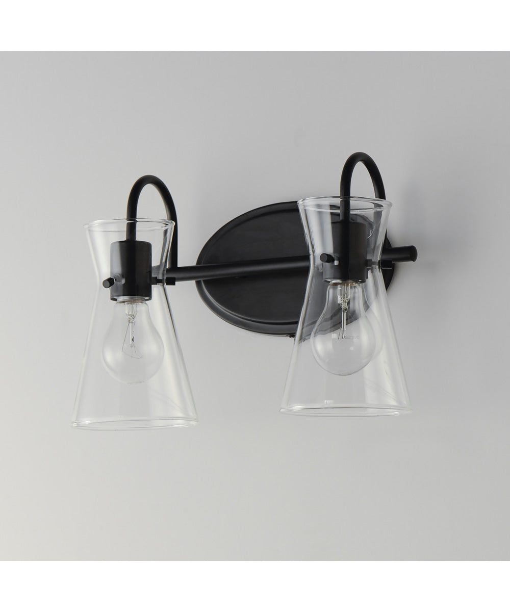 Ava 2-Light Bath Vanity Black