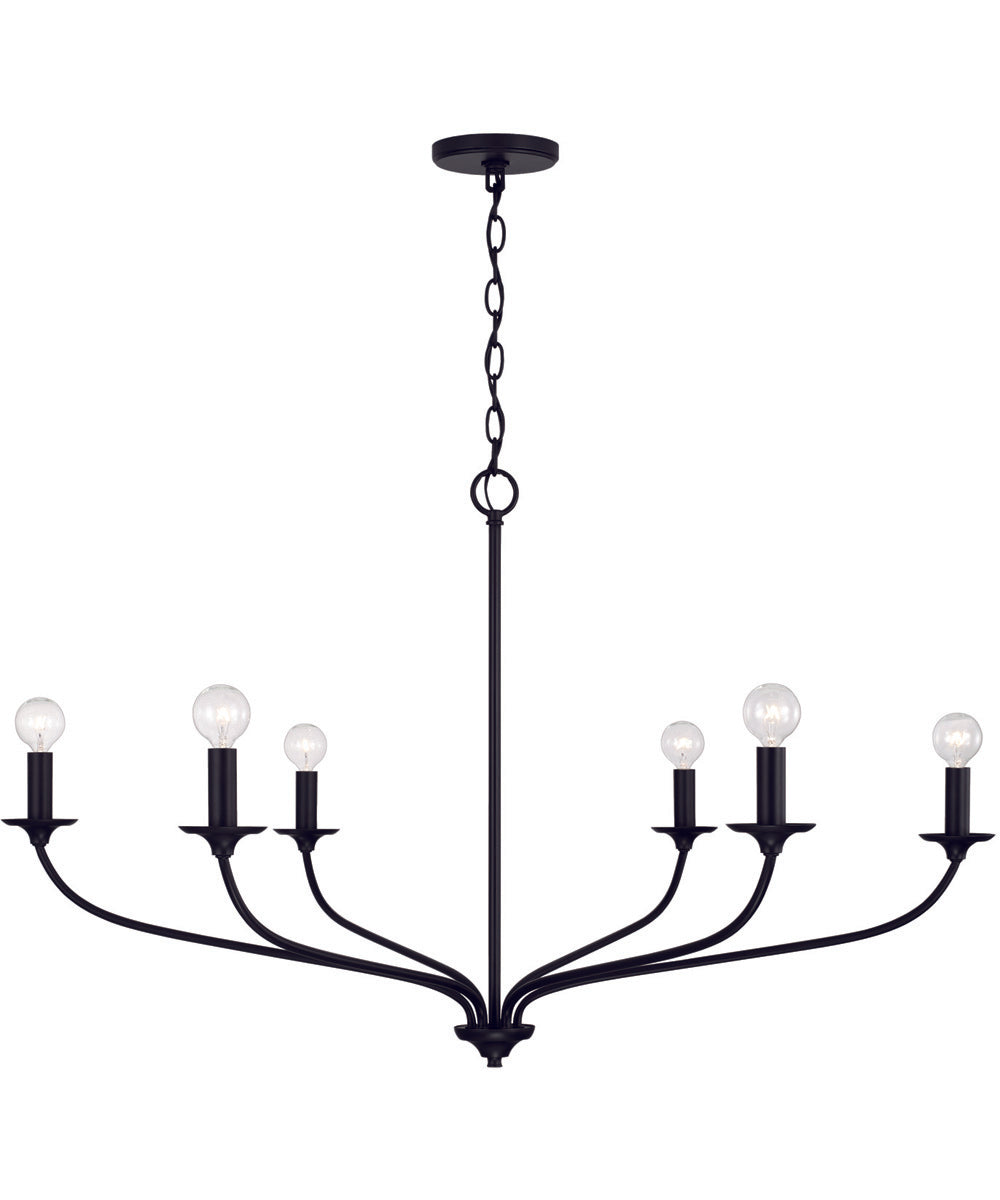 Dolan 6-Light Chandelier Matte Black