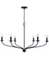 Dolan 6-Light Chandelier Matte Black