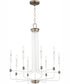 Davies 8-light Chandelier Studio White w/ Dark Brass
