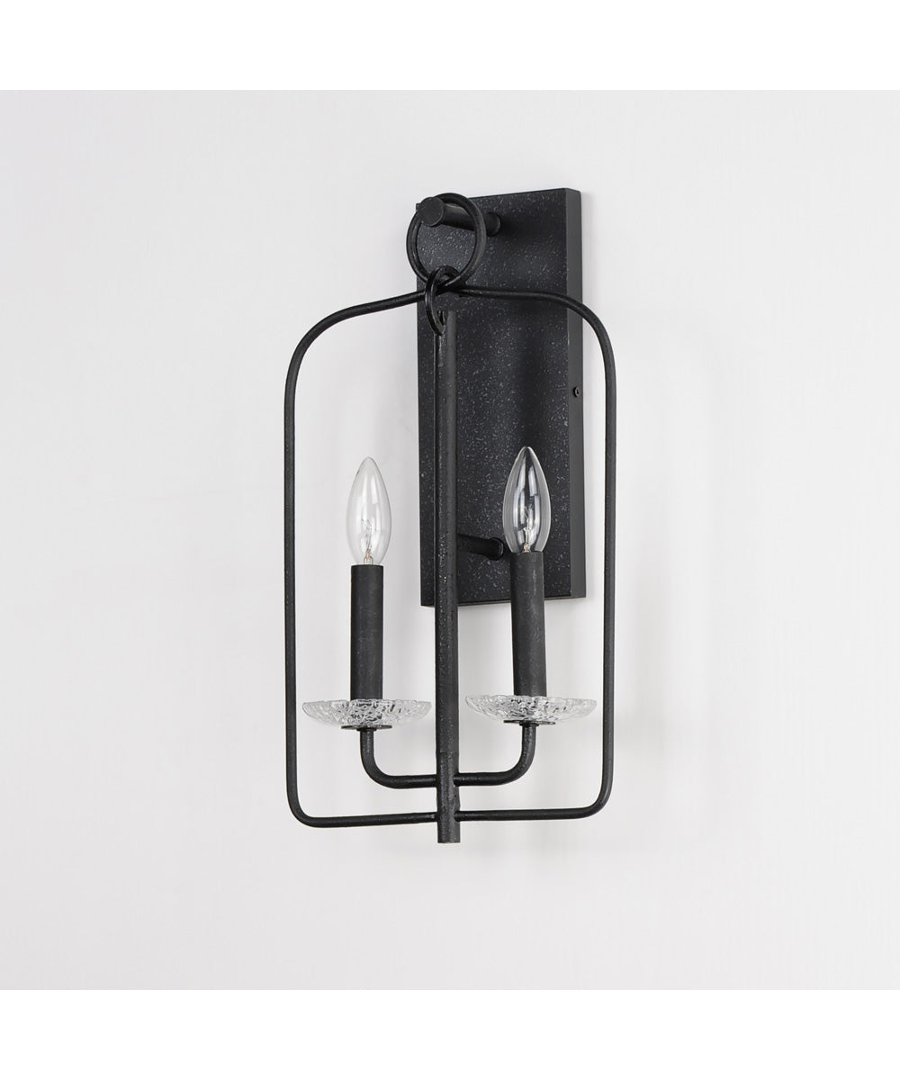 Madeira 2-Light Sconce Anthracite