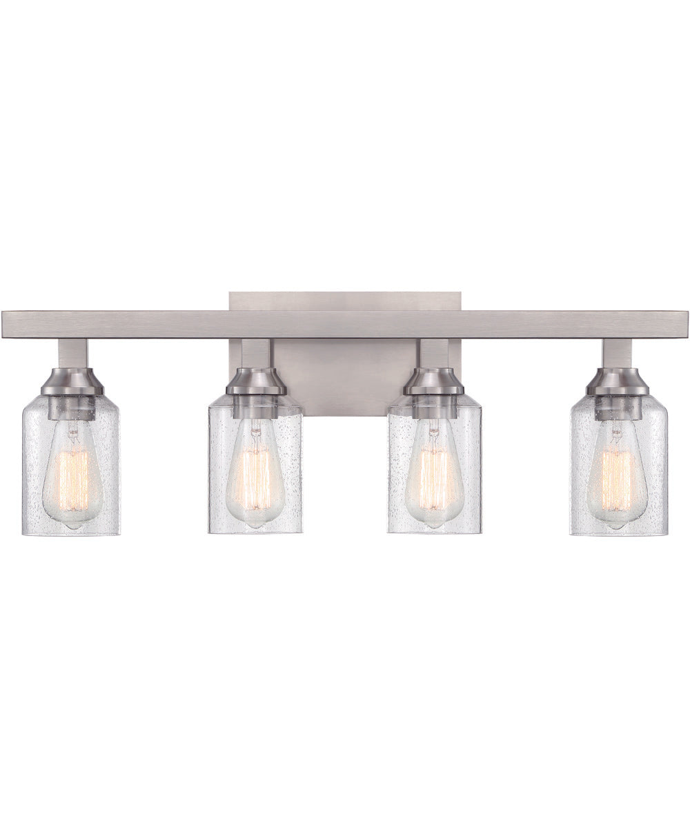 Chicago 4-Light Vanity Brushed Polished Nickel