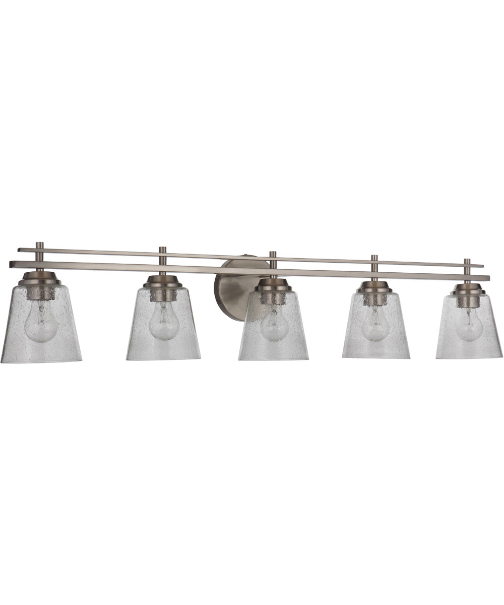 Drake 5-Light Bath Vanity Light Brushed Polished Nickel