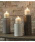 Deus Candle Holder Set of 3 Gray/White/Brown