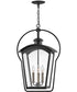Yale 3-Light Large Outdoor Hanging Lantern in Black